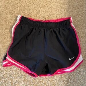Nike Women's Black and Pink Athletic Shorts